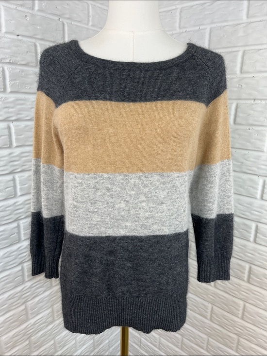 Sweaters - FENN WRIGHT MANSON ANGORA BLEND COLORBLOCK STRIPE SWEATER SZ MD